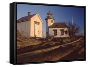 Point Robinson Lighthouse, Vashon Island, Washington State, United States of America, North America-Colin Brynn-Framed Stretched Canvas