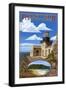 Point Sur Lighthouse - Big Sur Coast, California-Lantern Press-Framed Art Print