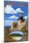 Point Sur Lighthouse - Big Sur Coast, California-Lantern Press-Mounted Art Print