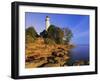 Pointe Aux Barques Lighthouse at Sunrise on Lake Huron, Michigan, USA-Adam Jones-Framed Premium Photographic Print