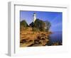 Pointe Aux Barques Lighthouse at Sunrise on Lake Huron, Michigan, USA-Adam Jones-Framed Photographic Print