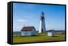 Pointe Riche Lighthouse, Port Au Choix, Newfoundland, Canada, North America-Michael Runkel-Framed Stretched Canvas