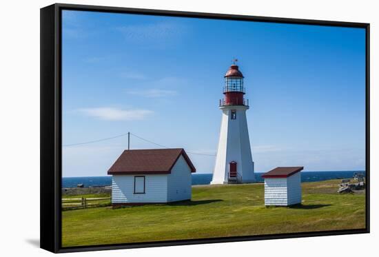 Pointe Riche Lighthouse, Port Au Choix, Newfoundland, Canada, North America-Michael Runkel-Framed Stretched Canvas