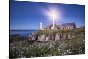 Pointe Saint Mathieu Lighthouse by Night-Philippe Manguin-Stretched Canvas