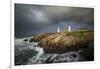 Pointe Saint Mathieu lighthouse  stormy time-Philippe Manguin-Framed Photographic Print