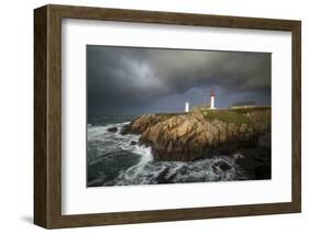 Pointe Saint Mathieu lighthouse  stormy time-Philippe Manguin-Framed Photographic Print