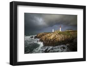 Pointe Saint Mathieu lighthouse  stormy time-Philippe Manguin-Framed Photographic Print