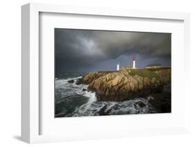 Pointe Saint Mathieu lighthouse  stormy time-Philippe Manguin-Framed Photographic Print