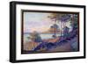 Pointe Saint Pierre at Saint Tropez, 1896 (Oil on Canvas)-Theo Van Rysselberghe-Framed Giclee Print