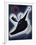 Pointed Black, 1931 (Oil on Board)-Wassily Kandinsky-Framed Giclee Print