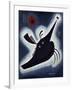 Pointed Black, 1931 (Oil on Board)-Wassily Kandinsky-Framed Giclee Print