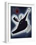 Pointed Black, 1931 (Oil on Board)-Wassily Kandinsky-Framed Giclee Print