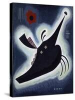 Pointed Black, 1931 (Oil on Board)-Wassily Kandinsky-Stretched Canvas