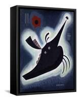 Pointed Black, 1931 (Oil on Board)-Wassily Kandinsky-Framed Stretched Canvas