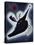 Pointed Black, 1931 (Oil on Board)-Wassily Kandinsky-Stretched Canvas