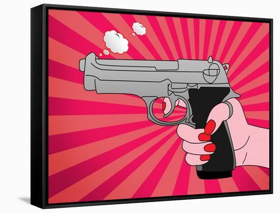 Pointed Gun-Mark Ashkenazi-Framed Stretched Canvas