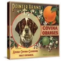 Pointer Brand - Azusa, California - Citrus Crate Label-Lantern Press-Stretched Canvas