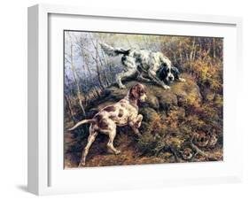 Pointer, Setter and Grouse-Edmund Henry Osthaus-Framed Giclee Print