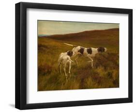 Pointers in a Landscape (Oil on Canvas)-Thomas Blinks-Framed Giclee Print