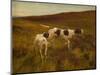 Pointers in a Landscape (Oil on Canvas)-Thomas Blinks-Mounted Giclee Print