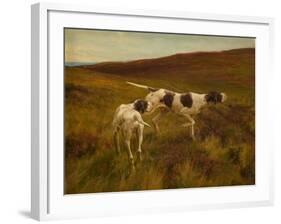 Pointers in a Landscape (Oil on Canvas)-Thomas Blinks-Framed Giclee Print