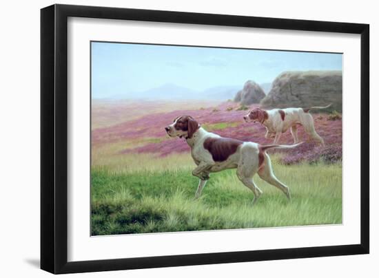 Pointers in a Landscape-Harrington Bird-Framed Giclee Print