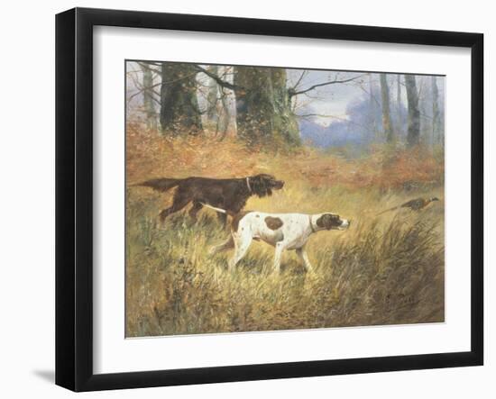 Pointers in a Landscape-Eugene Petit-Framed Giclee Print