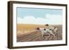 Pointers in Field-null-Framed Art Print