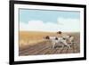 Pointers in Field-null-Framed Art Print