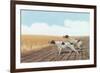 Pointers in Field-null-Framed Premium Giclee Print