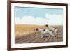 Pointers in Field-null-Framed Premium Giclee Print