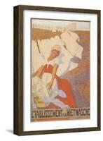 Pointillist Poster for Laundry Service-null-Framed Art Print