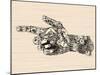 Pointing Finger Mechanic Hand.-RYGER-Mounted Art Print