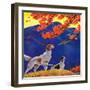 "Pointing to the Pheasant,"November 1, 1937-Paul Bransom-Framed Giclee Print