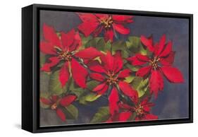 Pointsettias-null-Framed Stretched Canvas