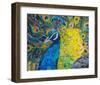 Poised Peacock #2-null-Framed Art Print