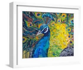 Poised Peacock #2-null-Framed Art Print