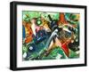 Poissons musiciens-Pierre David-Framed Art Print