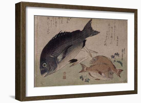 Poissons-Ando Hiroshige-Framed Giclee Print