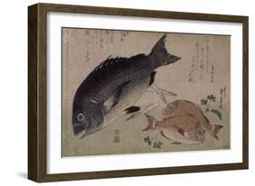 Poissons-Ando Hiroshige-Framed Giclee Print