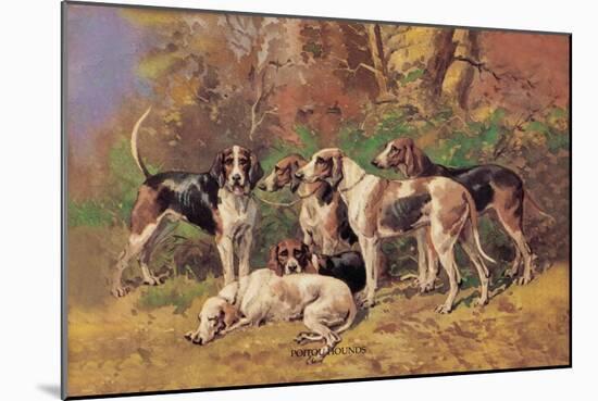 Poitou Hounds-Baron Karl Reille-Mounted Art Print