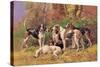 Poitou Hounds-Baron Karl Reille-Stretched Canvas