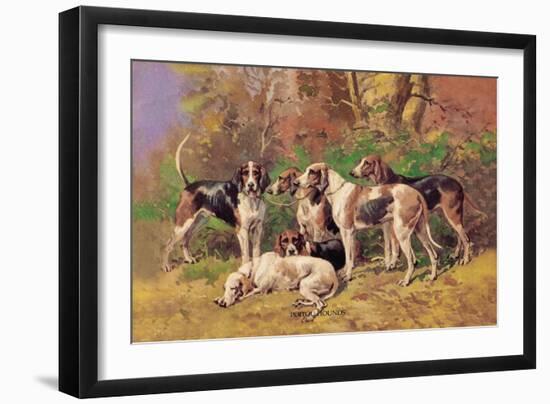 Poitou Hounds-Baron Karl Reille-Framed Art Print