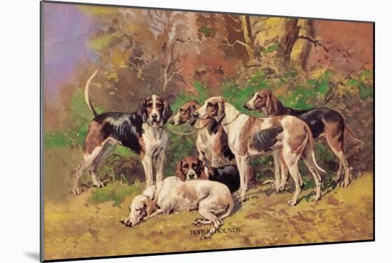 Poitou Hounds-Baron Karl Reille-Mounted Art Print