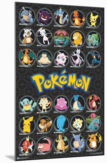 Pokémon - All Time Favorites-Trends International-Mounted Poster