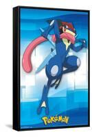 Pokémon - Ash-Greninja-Trends International-Framed Stretched Canvas