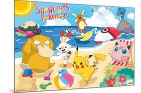 Pokémon - Beach Party-Trends International-Mounted Poster