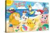 Pokémon - Beach Party-Trends International-Stretched Canvas