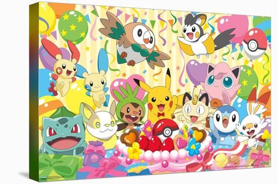 Pokémon - Birthday Party-Trends International-Stretched Canvas