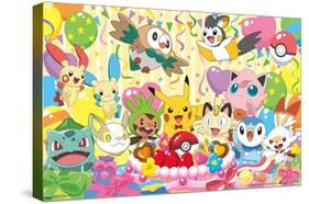 Pokémon - Birthday Party-Trends International-Stretched Canvas